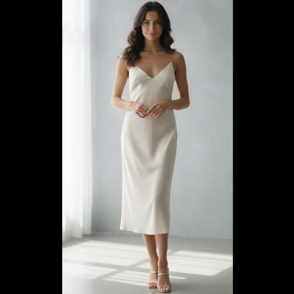 Elegant Maggie Wu 100% Genuine Silk Dress